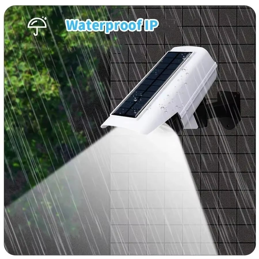 77 LED Outdoor Motion Sensor Solar Lights Floodlight Waterproof Wireless Dummy Decoy Fake Security Camera for Porch Garden Patio